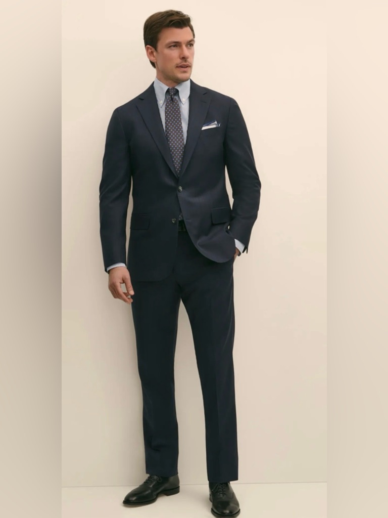 Brooks Brothers Navy Two-Piece Wool Suit